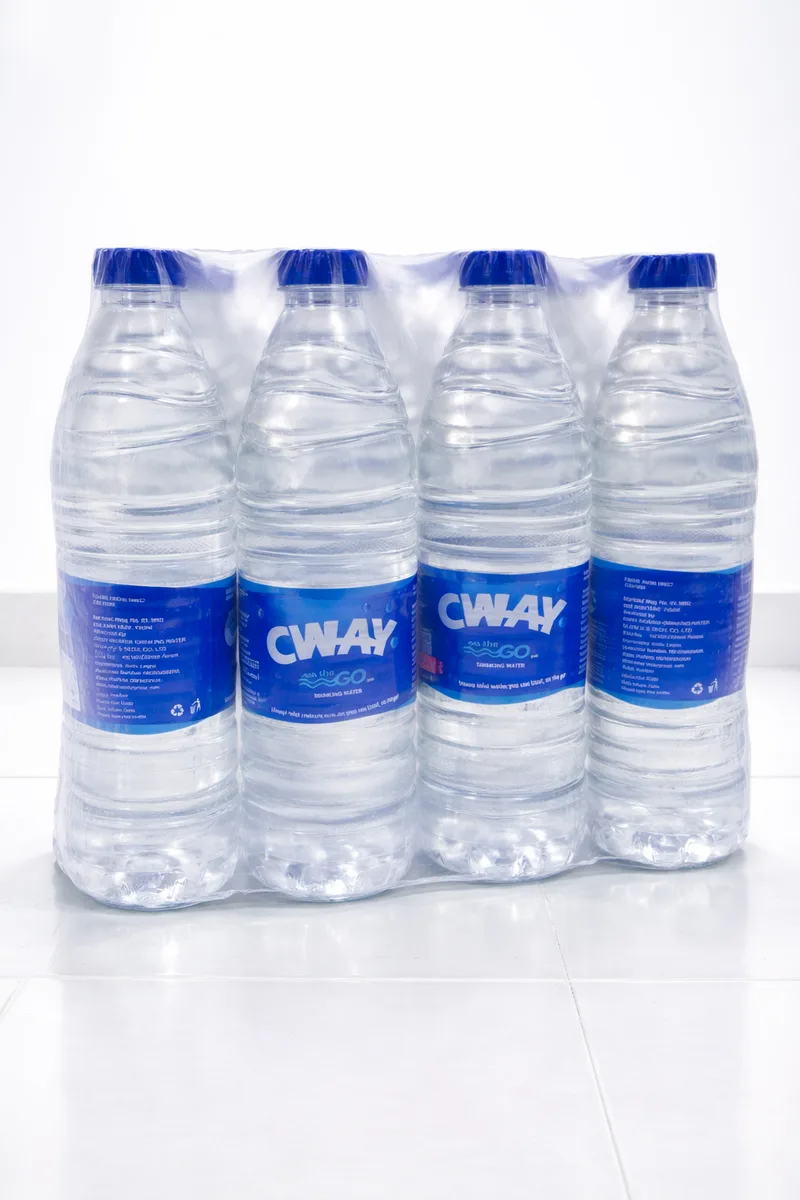 A pack of 12 bottles of drinking water